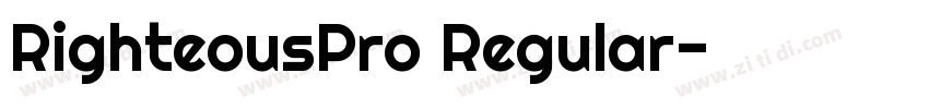 RighteousPro Regular字体转换